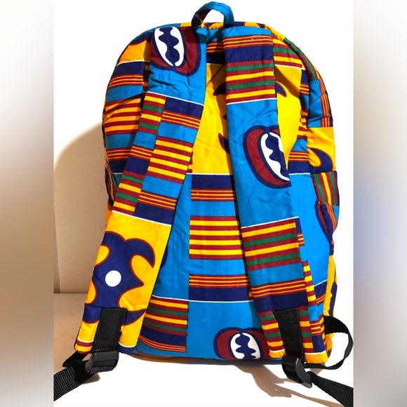 African ankara unisex handmade geometric backpack - Picture 2 of 4